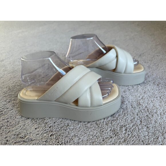 Vagabond Sandal Womens Size 6 Ivory Courtney Crossband Open Toe Slide Casual - Picture 2 of 16